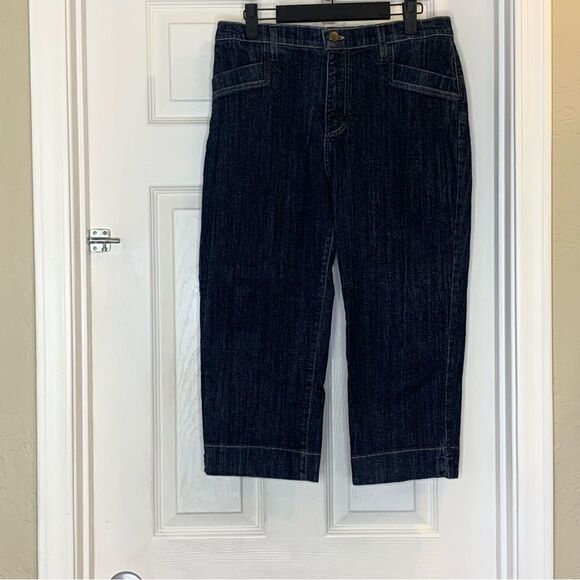 NYDJ Capri Jeans Dark Denim Color Size 10 - Picture 9 of 10